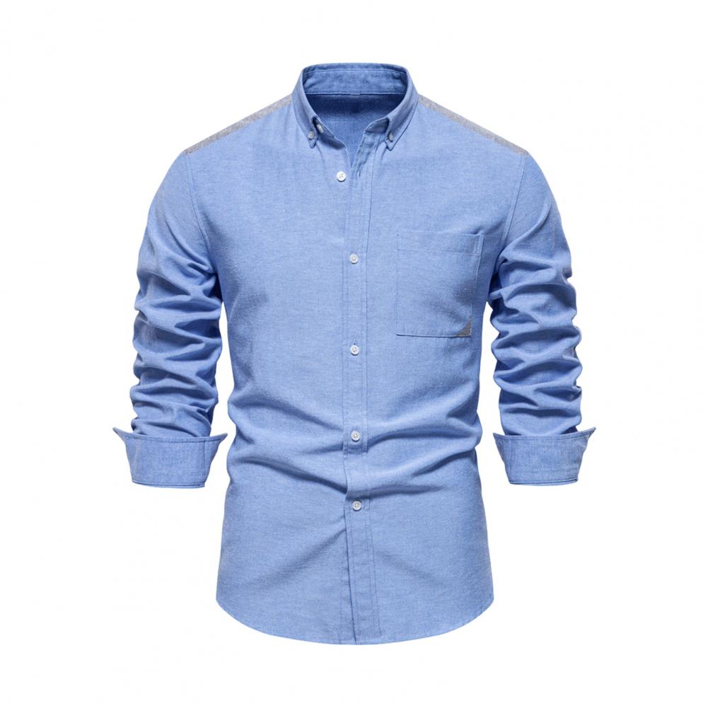 Men Formal Shirt Spring Fall Lapel Long Sleeves Slim Fit Single-breasted Pure Color Soft Breathable Commute Business Style Offic B Practical Use S озеро синий
Men Formal Shirt Spring Fall Lapel Long Sleeves Slim Fit Single-breasted Pure Color Soft Breathable Commute Business Style Offic B Practical Use S озеро синий