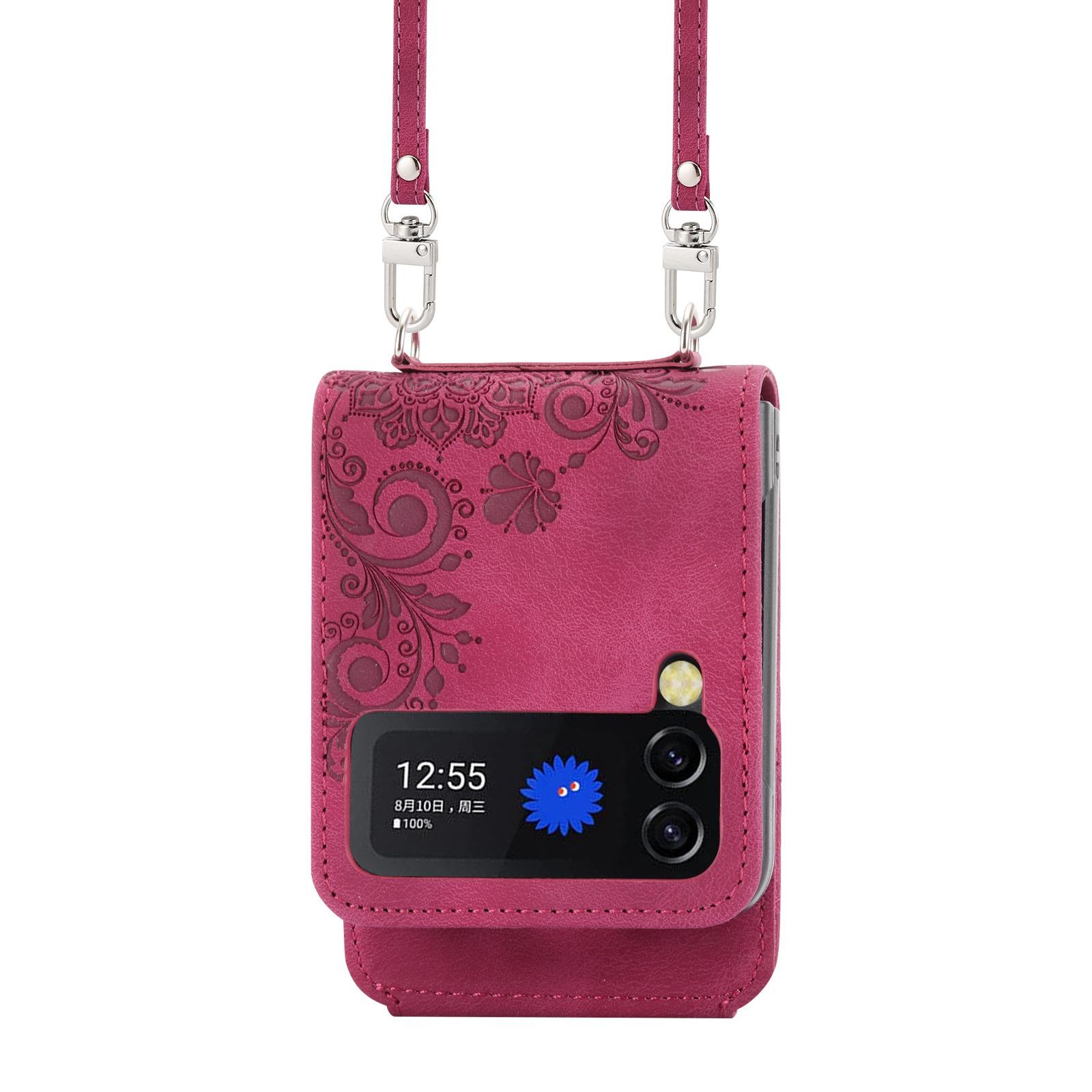 For Samsung Galaxy Z Flip4 5G Imprinted Flowers Skin-touch PU Leather Phone Case Stand Card Holder Folding Display Cover with Shoulder Strap Wine Red
For Samsung Galaxy Z Flip4 5G Imprinted Flowers Skin-touch PU Leather Phone Case Stand Card Holder Folding Display Cover with Shoulder Strap Wine Red