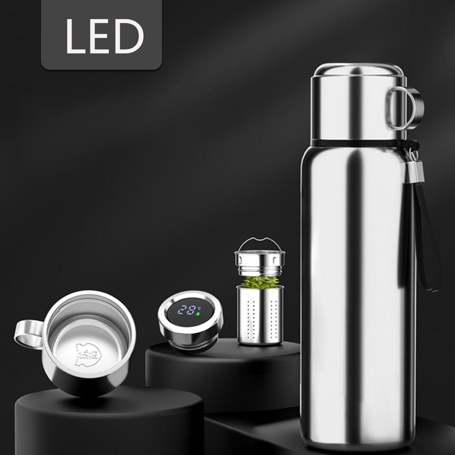 1200ML Smart Thermos Bottle Temperature Display Keep Cold and Hot Water Bottle Thermos for Water Tea Outdoor Sport Water Bottle срібний
1200ML Smart Thermos Bottle Temperature Display Keep Cold and Hot Water Bottle Thermos for Water Tea Outdoor Sport Water Bottle срібний
