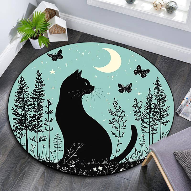 Moonlit Forest Cat Round Area Rug,Carpet Rug for Living Room Bedroom Sofa Playroom Decor,Non-slip Floor Mat 80cmx80cm
Moonlit Forest Cat Round Area Rug,Carpet Rug for Living Room Bedroom Sofa Playroom Decor,Non-slip Floor Mat 80cmx80cm