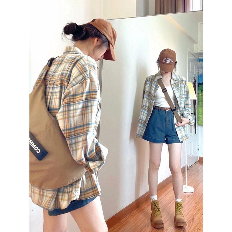 Retro Plaid Long Sleeve Shirt Coat Women s Autumn New Arrival Mid Length Long Length Loose Easiest for Match Casual Sun-Proof Shirt Tops Image color S
Retro Plaid Long Sleeve Shirt Coat Women s Autumn New Arrival Mid Length Long Length Loose Easiest for Match Casual Sun-Proof Shirt Tops Image color S