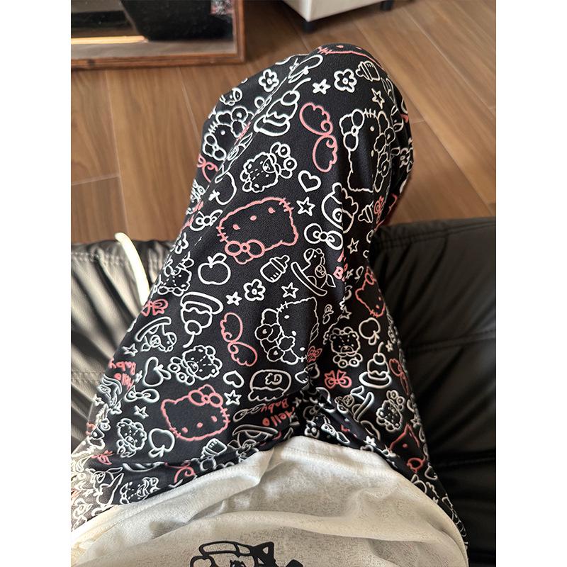 2026 Spring/Autumn Black Graffiti Kitty Pajama Pants: Adorable Straight-Leg, Skin-Friendly, Versatile for Indoor and Outdoor Wear XL
2026 Spring/Autumn Black Graffiti Kitty Pajama Pants: Adorable Straight-Leg, Skin-Friendly, Versatile for Indoor and Outdoor Wear XL