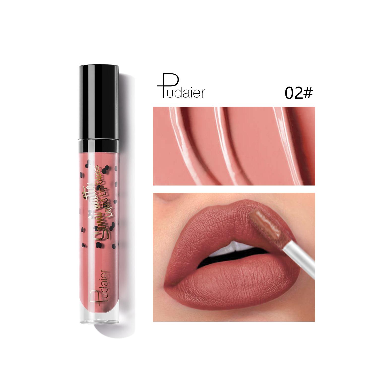 Pudaier Small Black Pattern Lip Glaze Матовий оксамитовий блиск для губ 12 кольорів, не вицвітає помада 02#
Pudaier Small Black Pattern Lip Glaze Матовий оксамитовий блиск для губ 12 кольорів, не вицвітає помада 02#