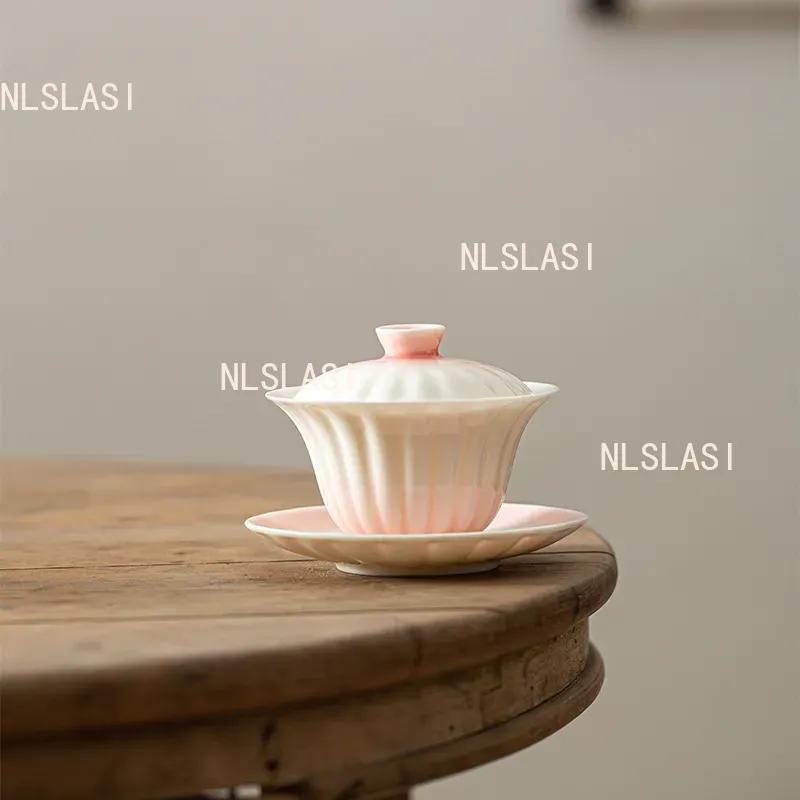 140ml Gradient Sheep Fat Jade Gaiwan Retro Kiln Change Ceramic Tea Infuser Handmade Porcelain Filter Teapot Household Tea Bowl 140ml рожевий
140ml Gradient Sheep Fat Jade Gaiwan Retro Kiln Change Ceramic Tea Infuser Handmade Porcelain Filter Teapot Household Tea Bowl 140ml рожевий