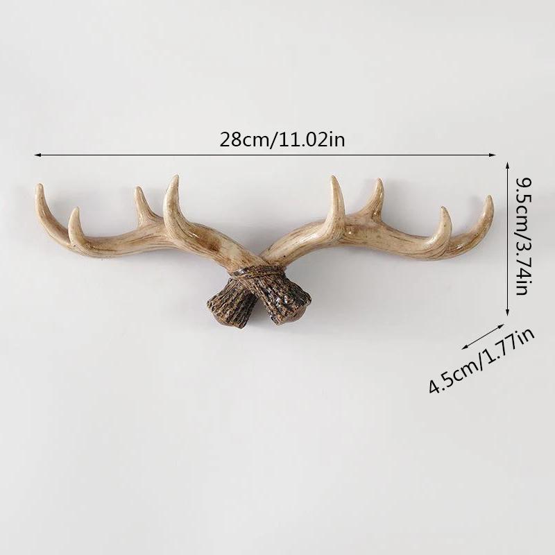 Nordic Vintage Deer Horn Decor Hook Wall Hanging Clothes Hats Hook High-end Living Room Wall Decor Antler Resin Statue Craft
Nordic Vintage Deer Horn Decor Hook Wall Hanging Clothes Hats Hook High-end Living Room Wall Decor Antler Resin Statue Craft