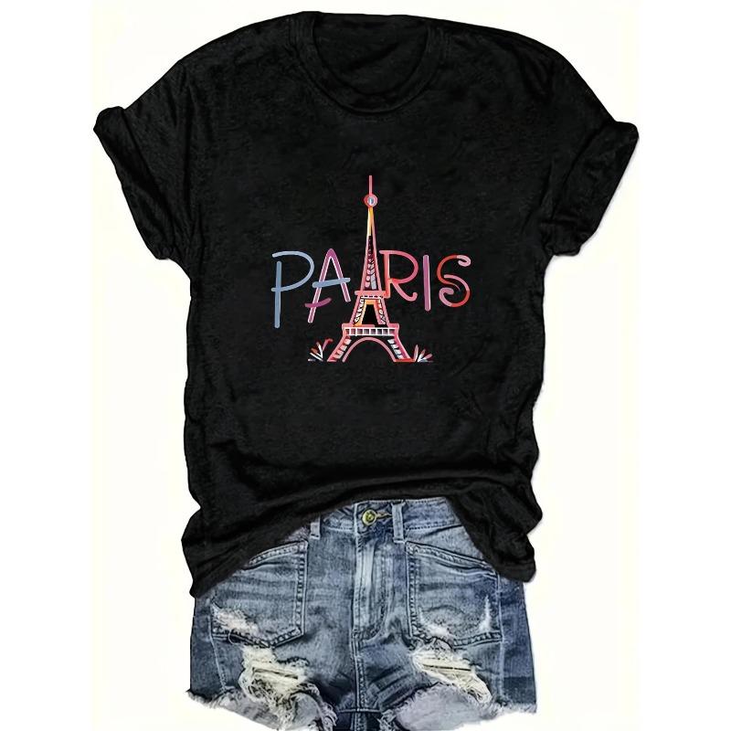 European Size Paris Colored Simple Stroke Iron Tower Pattern Printed Women S Casual Polyester Short Sleeved T-Shirt 4XL
European Size Paris Colored Simple Stroke Iron Tower Pattern Printed Women S Casual Polyester Short Sleeved T-Shirt 4XL