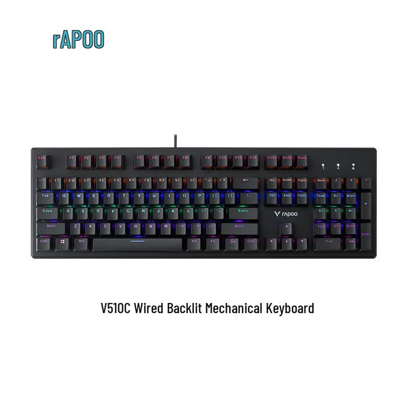 Rapoo V510C Wired Backlit Mechanical Keyboard
Rapoo V510C Wired Backlit Mechanical Keyboard