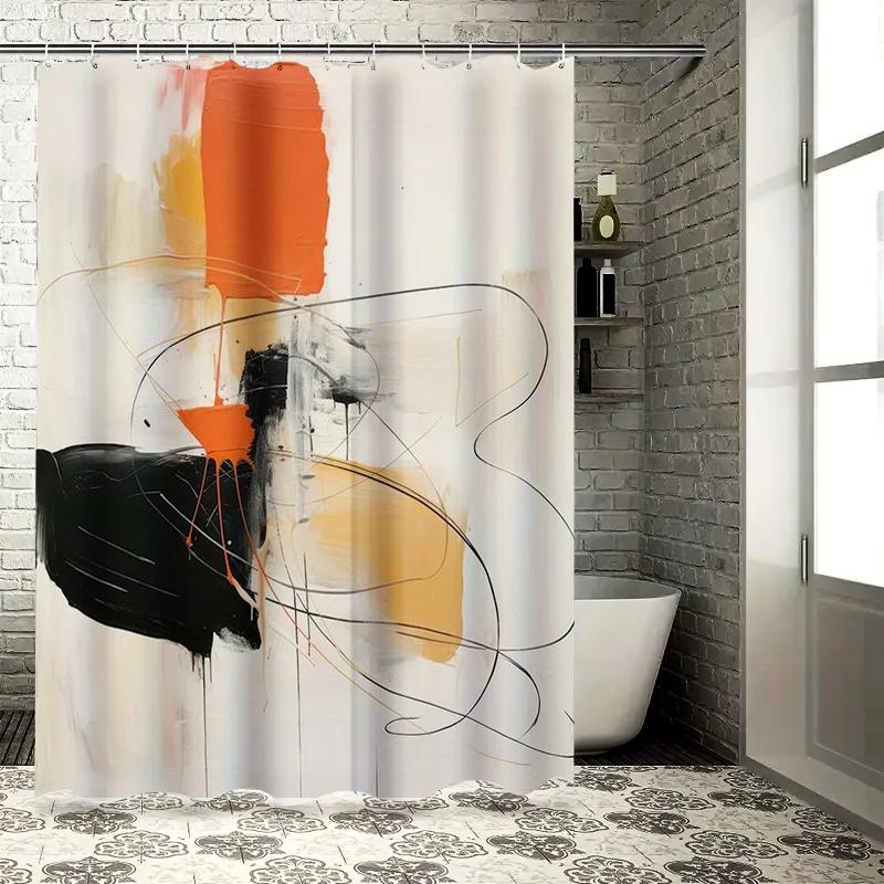 Stylish Abstract Bathroom Shower Curtain Orange Black White Yellow Handpainted Design For Bath Decorations Home Decoration Water W60H190(CM)-1 Pcs
Stylish Abstract Bathroom Shower Curtain Orange Black White Yellow Handpainted Design For Bath Decorations Home Decoration Water W60H190(CM)-1 Pcs