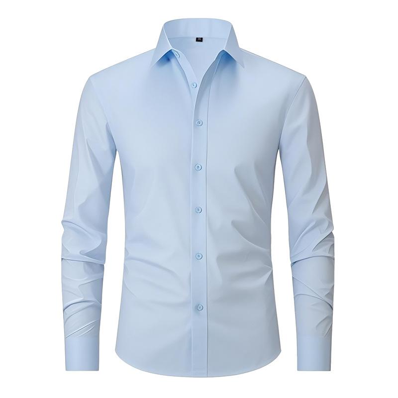 Men s Four-sided Elastic Solid Color Single Breasted Buckle Non-iron Shirt Anti-wrinkle Business Shirt XXL небо синє кольору
Men s Four-sided Elastic Solid Color Single Breasted Buckle Non-iron Shirt Anti-wrinkle Business Shirt XXL небо синє кольору