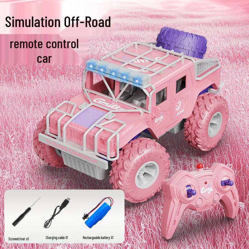 Rechargeable Pink Off-Road RC Car for Kids: High-Power 4WD Racing and Climbing Toy
Rechargeable Pink Off-Road RC Car for Kids: High-Power 4WD Racing and Climbing Toy