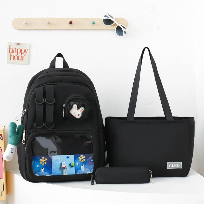 TS JYL laptop bag,New Trend Simple Backpack Girl 2024 3 Sets Handbag Light Student Bag single package чёрный
TS JYL laptop bag,New Trend Simple Backpack Girl 2024 3 Sets Handbag Light Student Bag single package чёрный
