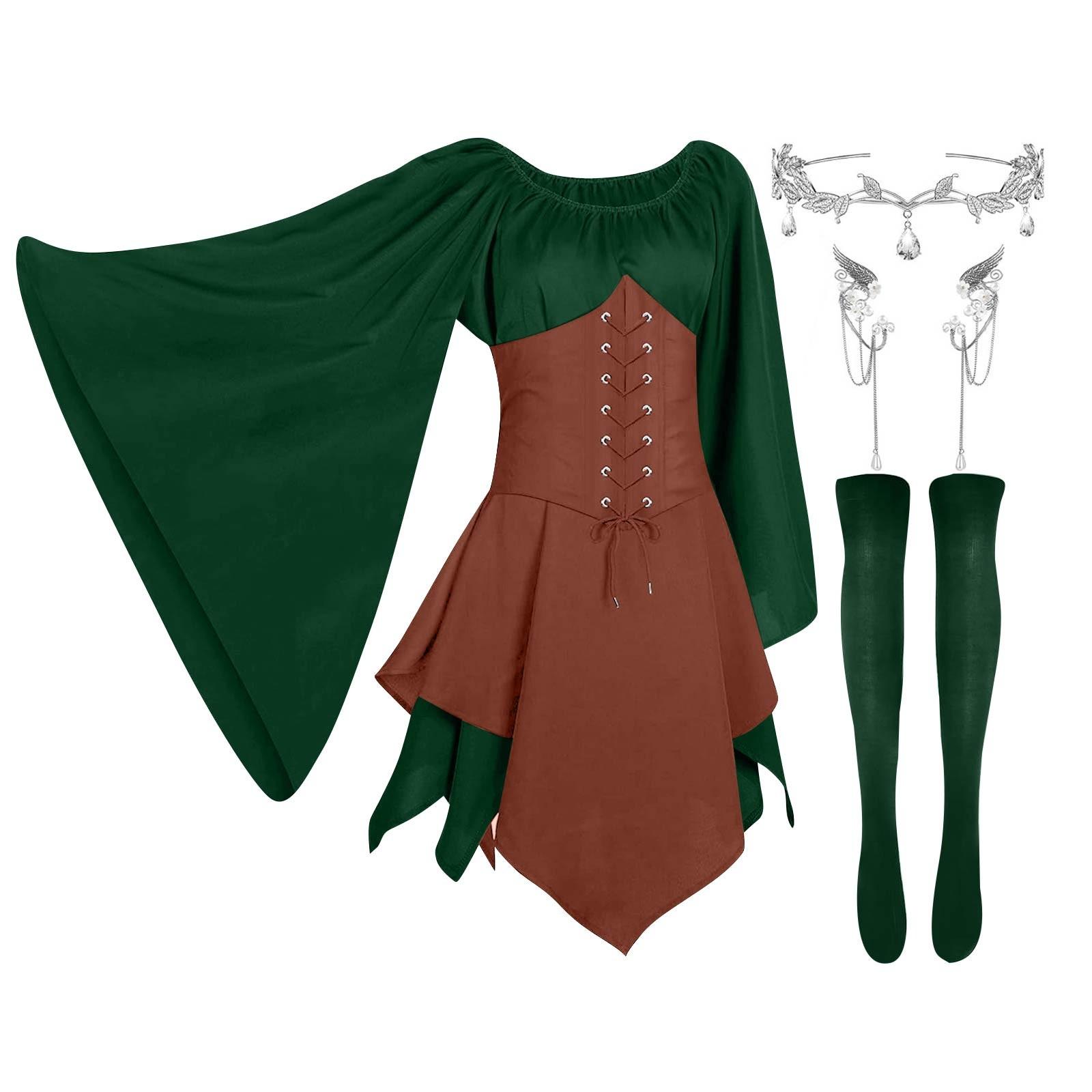 Женское модное винтажное платье с длинным рукавом, вечернее вечернее вечернее платье для косплея XXL зелёный
Женское модное винтажное платье с длинным рукавом, вечернее вечернее вечернее платье для косплея XXL зелёный