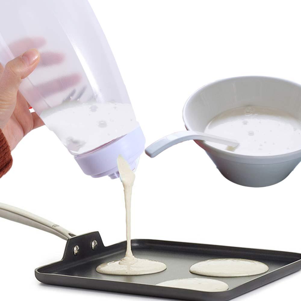 Portable Batter Mixing Bottle DIY with Blender Ball Waffles Dispenser High-capacity Environment Protection Cream Distributor білий
Portable Batter Mixing Bottle DIY with Blender Ball Waffles Dispenser High-capacity Environment Protection Cream Distributor білий