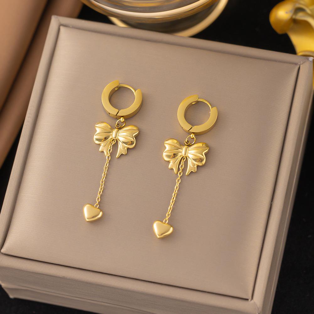 316L Stainless Steel New Fashion Fine Sweetheart Girls Set Bowknot Heart Tassels Charm Choker Necklace Earring For Women темно-рудий
316L Stainless Steel New Fashion Fine Sweetheart Girls Set Bowknot Heart Tassels Charm Choker Necklace Earring For Women темно-рудий