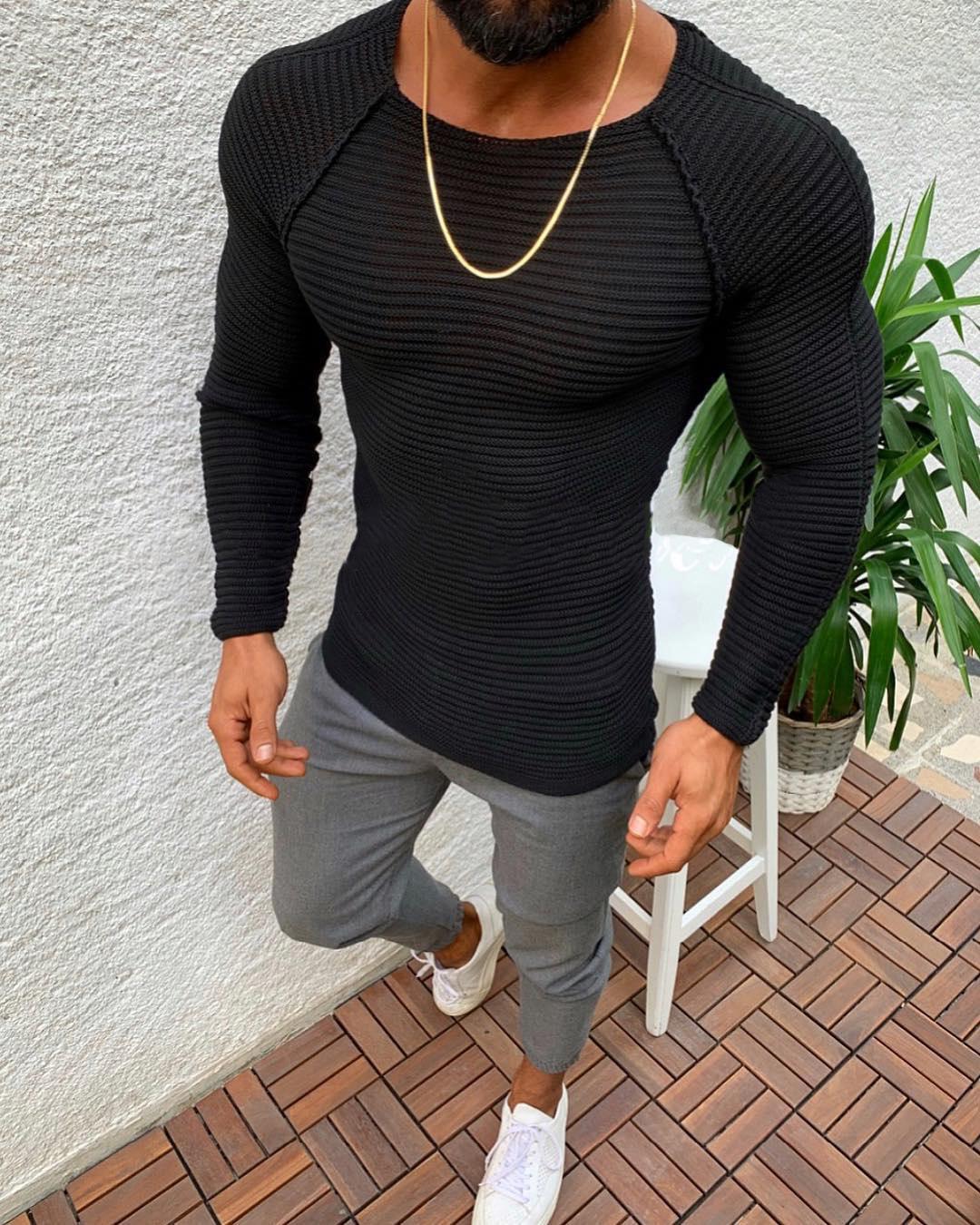 Men s Slim Fit Long Sleeve Knit Sweater - Solid Color, Casual European & American Style M чорний
Men s Slim Fit Long Sleeve Knit Sweater - Solid Color, Casual European & American Style M чорний