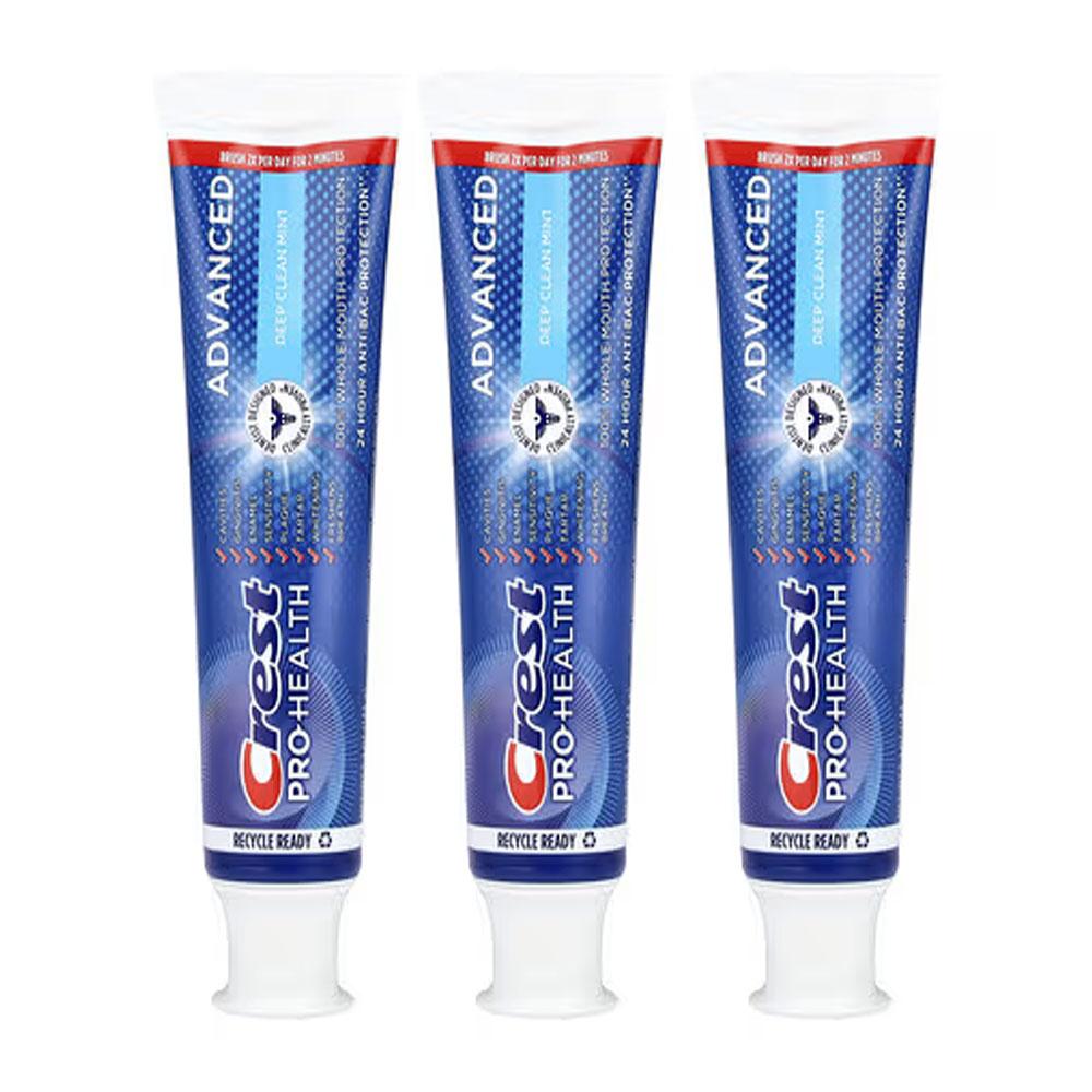 Crest, Pro-Health Advanced, зубная паста с фтором, глубоко очищающие мятные конфеты, 3 шт. в упаковке, 5,1 унции (144 г) каждый
Crest, Pro-Health Advanced, зубная паста с фтором, глубоко очищающие мятные конфеты, 3 шт. в упаковке, 5,1 унции (144 г) каждый