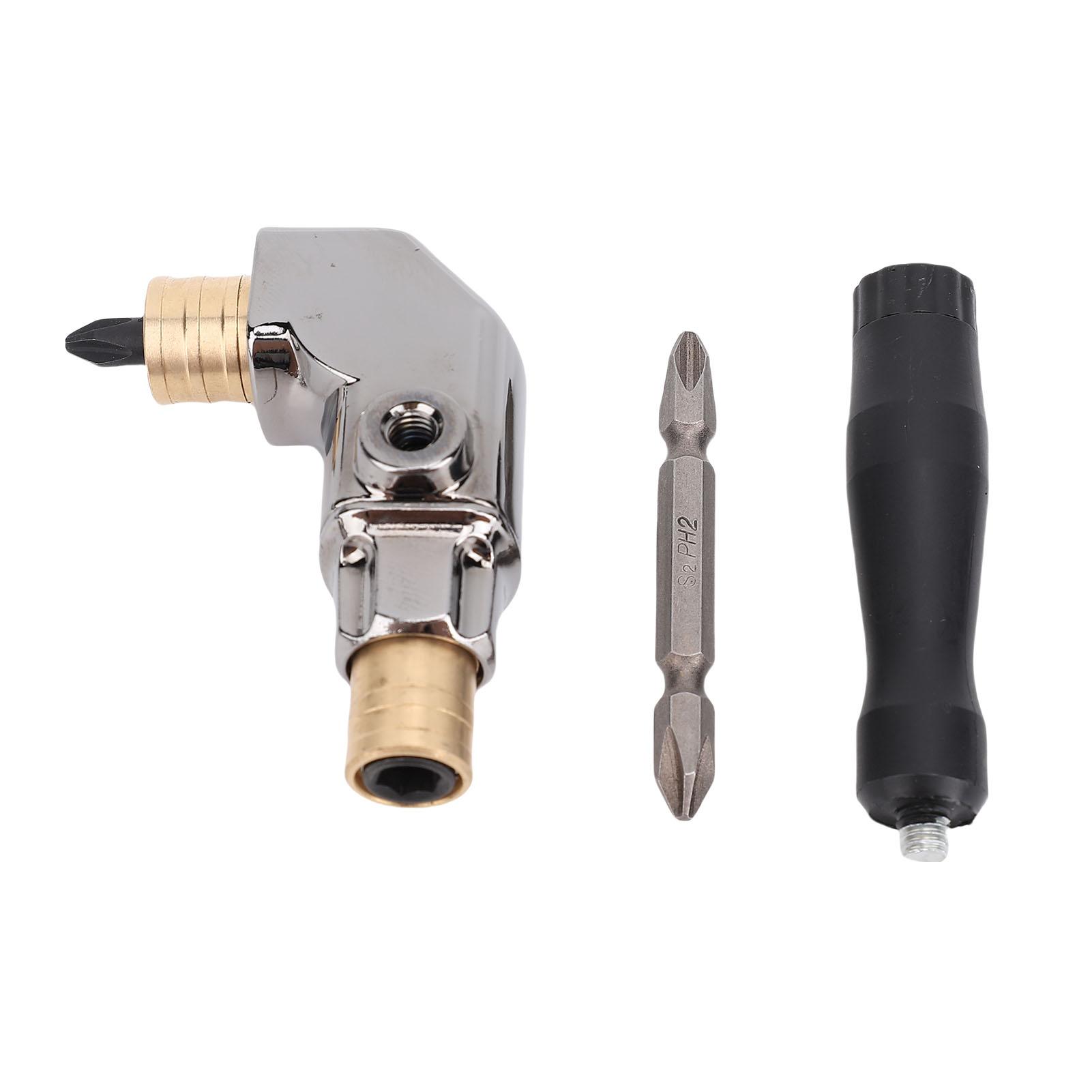 Right Angle Drill Attachment Set All Metal Body 90 Degree Drill Bit Corner Adapter with Cr V Handle for Impact Driver
Right Angle Drill Attachment Set All Metal Body 90 Degree Drill Bit Corner Adapter with Cr V Handle for Impact Driver