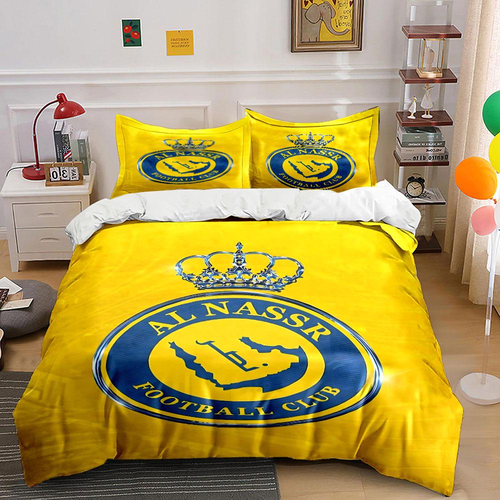 Crown and Al Nassr emblem. Bedding sets Duvet cover sets Duvet covers Pillowcases(1 * Duvet Cover 2 * Pillowcases, without duvet insert) 135x200cm
Crown and Al Nassr emblem. Bedding sets Duvet cover sets Duvet covers Pillowcases(1 * Duvet Cover 2 * Pillowcases, without duvet insert) 135x200cm