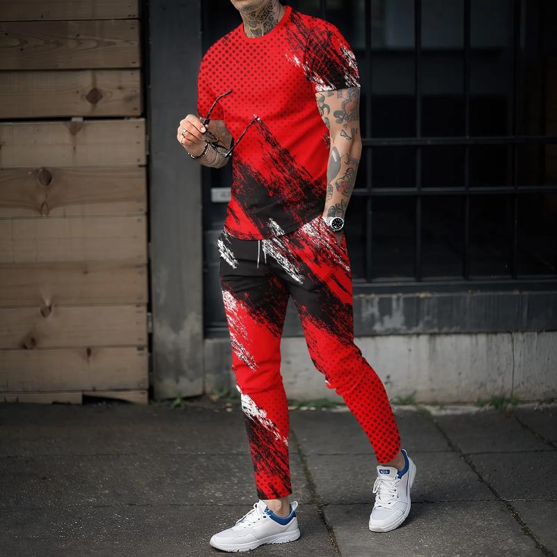 New Men s long pants sportswear 2-piece set 3D gradient short sleeved T-shirt+long pants cycling fitness jogging casual street wear 6XL
New Men s long pants sportswear 2-piece set 3D gradient short sleeved T-shirt+long pants cycling fitness jogging casual street wear 6XL