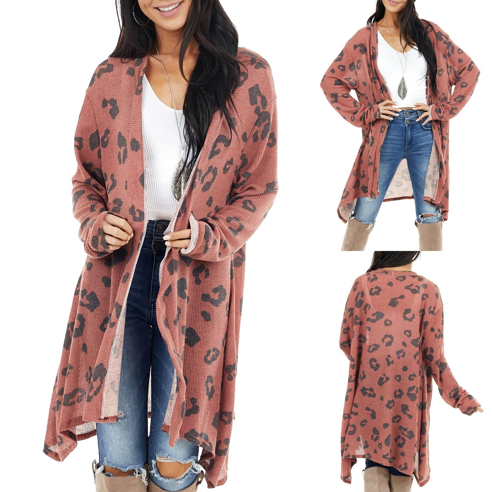 Женщины Леопардовый принт Открытая передняя часть Длинный рукав Свободный струящийся подол Кардиган Пальто
Женщины Леопардовый принт Открытая передняя часть Длинный рукав Свободный струящийся подол Кардиган Пальто