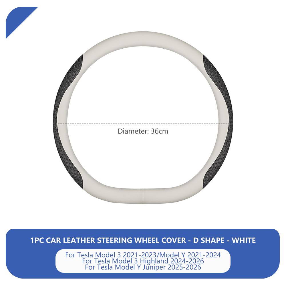 Car Leather Steering Wheel Cover Anti Slip 36cm Cover For Tesla Model 3/Y Model 3 Highland Model Y Juniper 2025 2026 Accessories
Car Leather Steering Wheel Cover Anti Slip 36cm Cover For Tesla Model 3/Y Model 3 Highland Model Y Juniper 2025 2026 Accessories