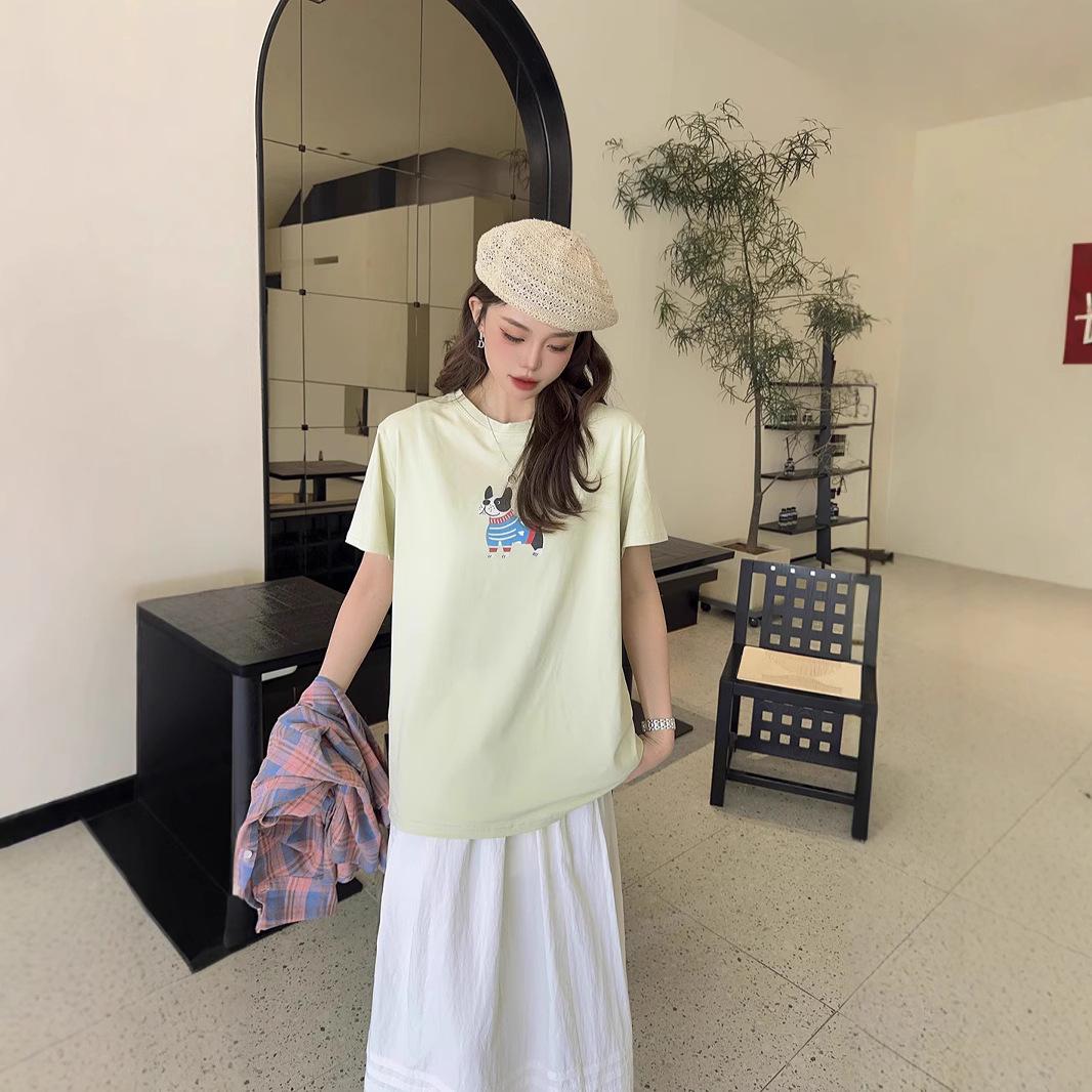 Women s Summer Korean Cartoon Print Loose T-Shirt - Casual Short Sleeve One Size (fit for 90-150 jin)
Women s Summer Korean Cartoon Print Loose T-Shirt - Casual Short Sleeve One Size (fit for 90-150 jin)