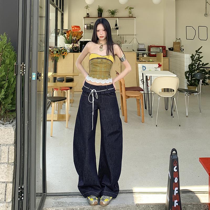 Wood Ear Trim Double Waistband Wide Leg Jeans - Women s 2025 Spring/Fall Straight Loose Slimming Pants XS
Wood Ear Trim Double Waistband Wide Leg Jeans - Women s 2025 Spring/Fall Straight Loose Slimming Pants XS