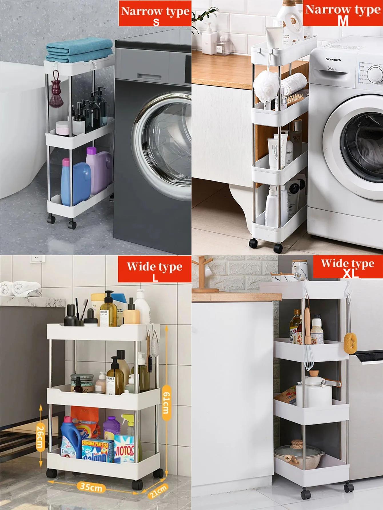 3/4-Tier Rolling Utility Cart, Slim Slide Storage Shelf for Kitchen/Bathroom, Movable Gap Organizer with Wheels for Tight Spaces S білий
3/4-Tier Rolling Utility Cart, Slim Slide Storage Shelf for Kitchen/Bathroom, Movable Gap Organizer with Wheels for Tight Spaces S білий