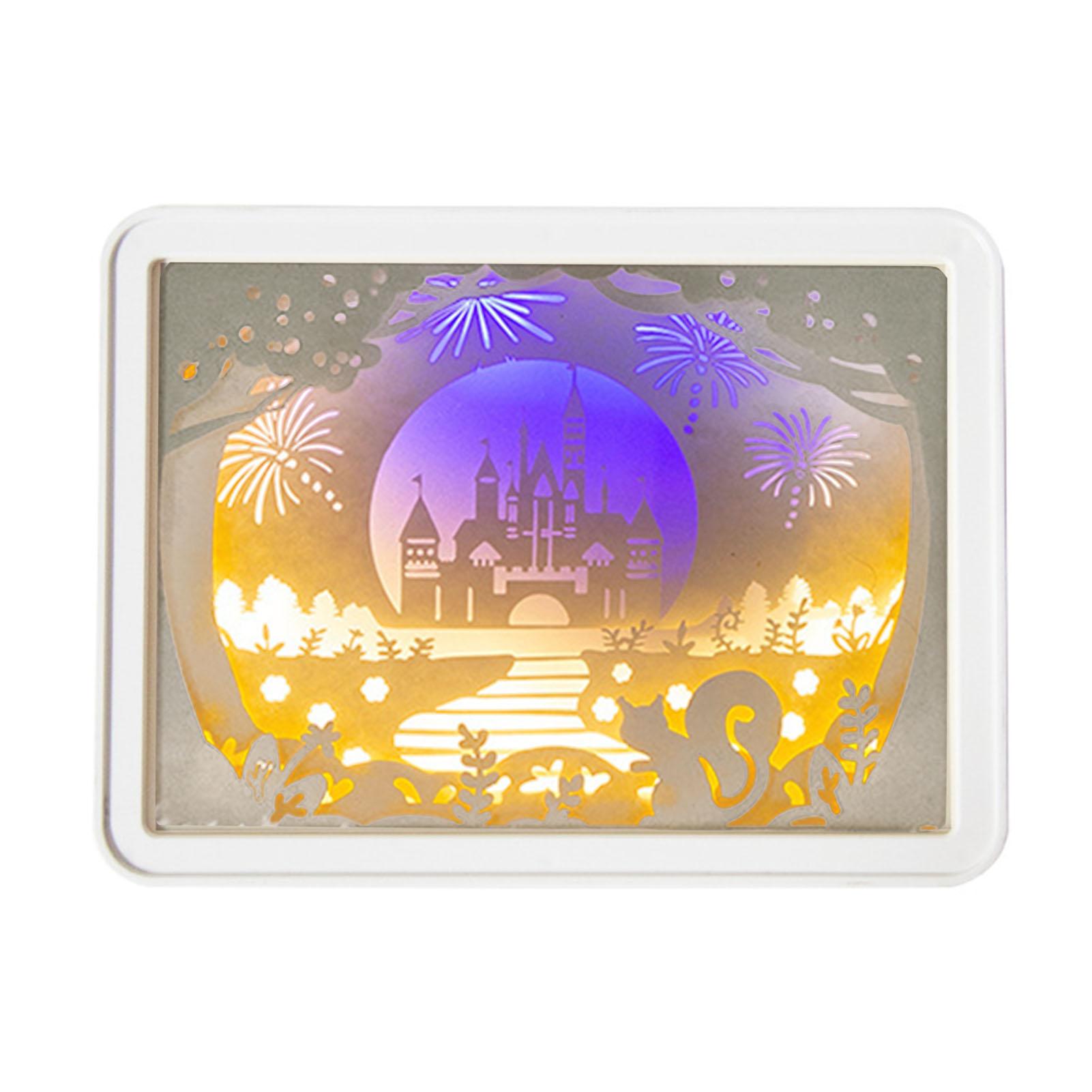 Papercut Light Box Soft Warm Light Romantic USB Battery Powered 3D Paper Carving Lamp for Bedroom
Papercut Light Box Soft Warm Light Romantic USB Battery Powered 3D Paper Carving Lamp for Bedroom