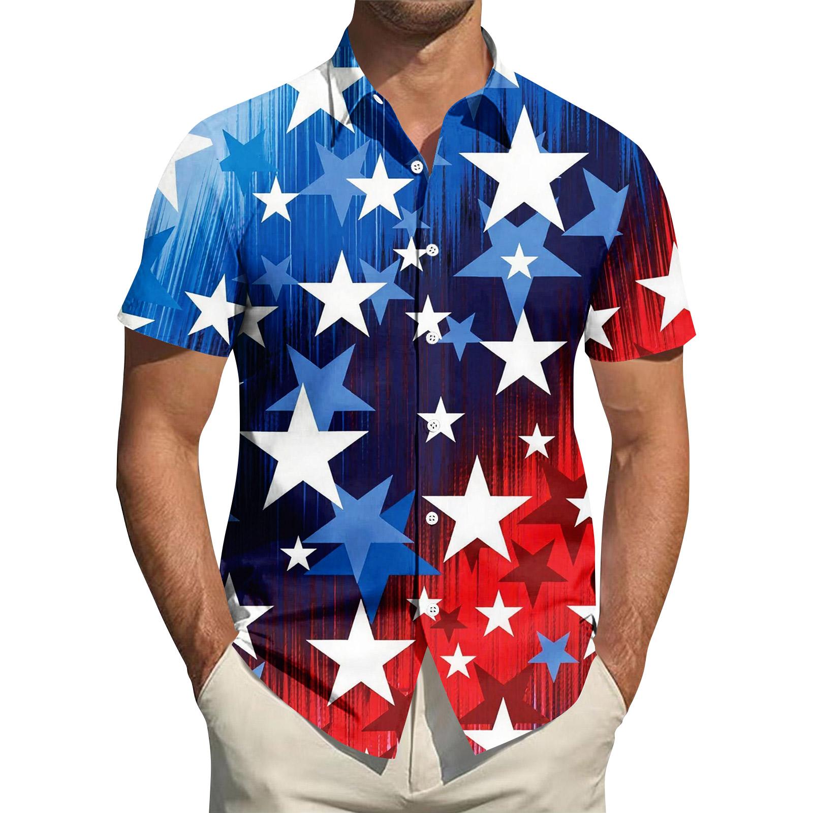 Men s Independence Day Printed Collared Top Men s Casual Sports Short-Sleeve Shirt M синій
Men s Independence Day Printed Collared Top Men s Casual Sports Short-Sleeve Shirt M синій