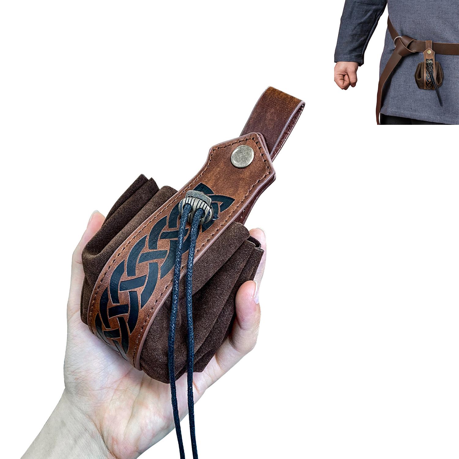 Medieval Vintage Money Pouch Bag Costume Accessory Men Women Viking Leather DrawstringBag Coin Purse чорний
Medieval Vintage Money Pouch Bag Costume Accessory Men Women Viking Leather DrawstringBag Coin Purse чорний