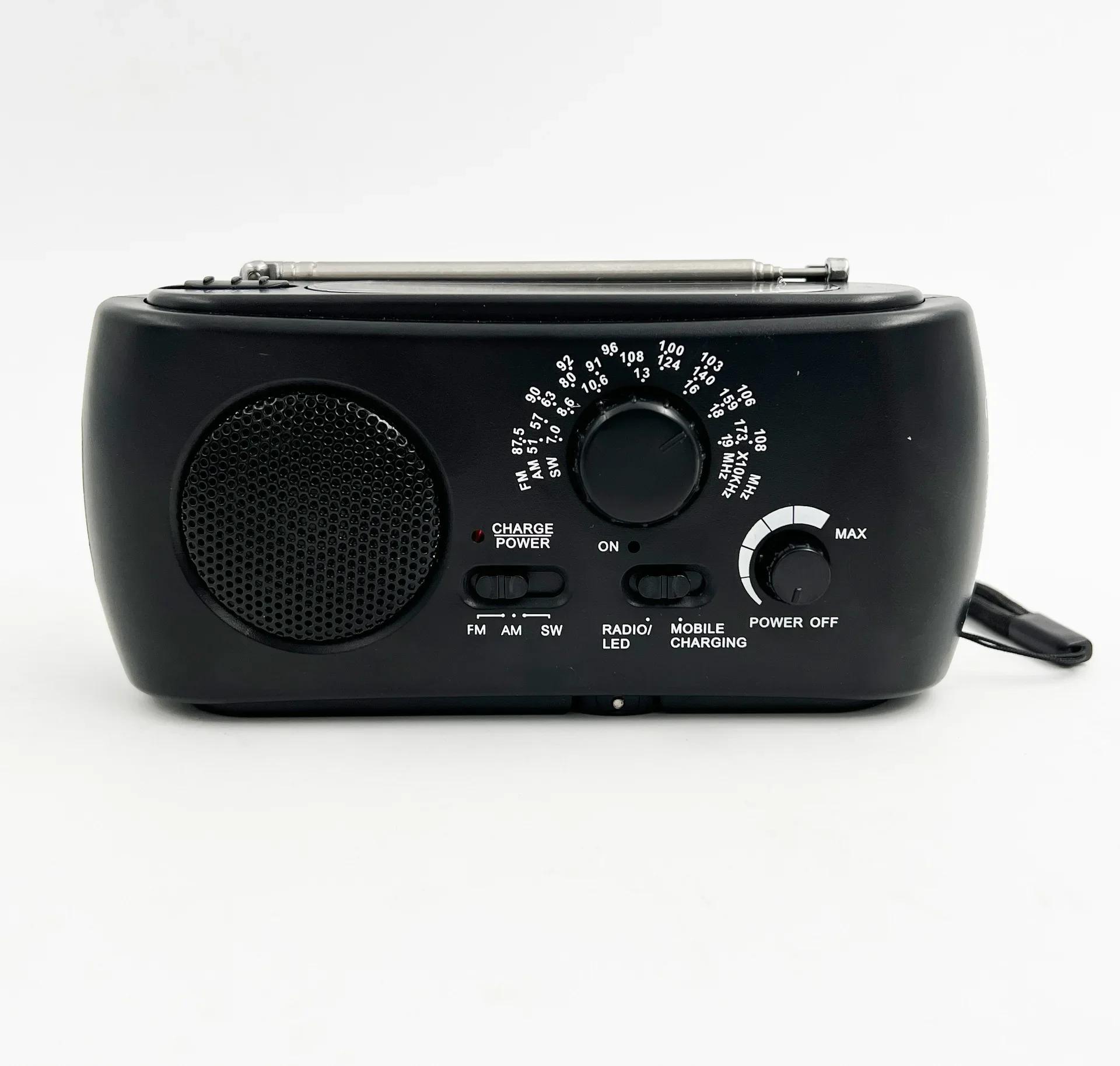 Портативный светодиодный фонарик для улицы, аварийно-спасательный, многодиапазонный AM/FM/SW, радио на солнечной и ручной зарядке для экстренной зарядки телефона чёрный
Портативный светодиодный фонарик для улицы, аварийно-спасательный, многодиапазонный AM/FM/SW, радио на солнечной и ручной зарядке для экстренной зарядки телефона чёрный