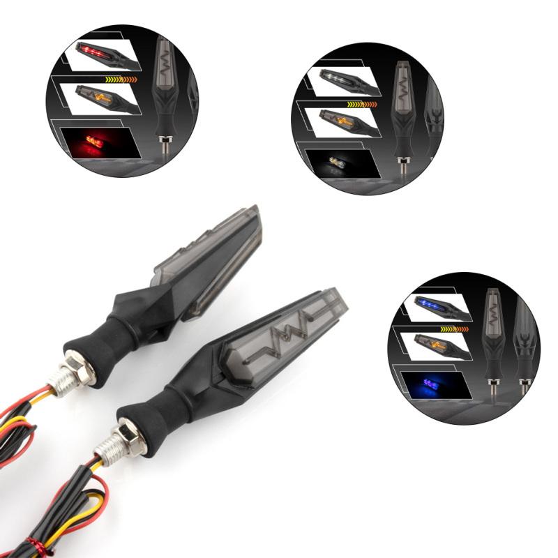 2Pcs Motorcycle Turn Signal Electrocardiogram Flowing Sequential Indicators Lights M10 Thread
2Pcs Motorcycle Turn Signal Electrocardiogram Flowing Sequential Indicators Lights M10 Thread