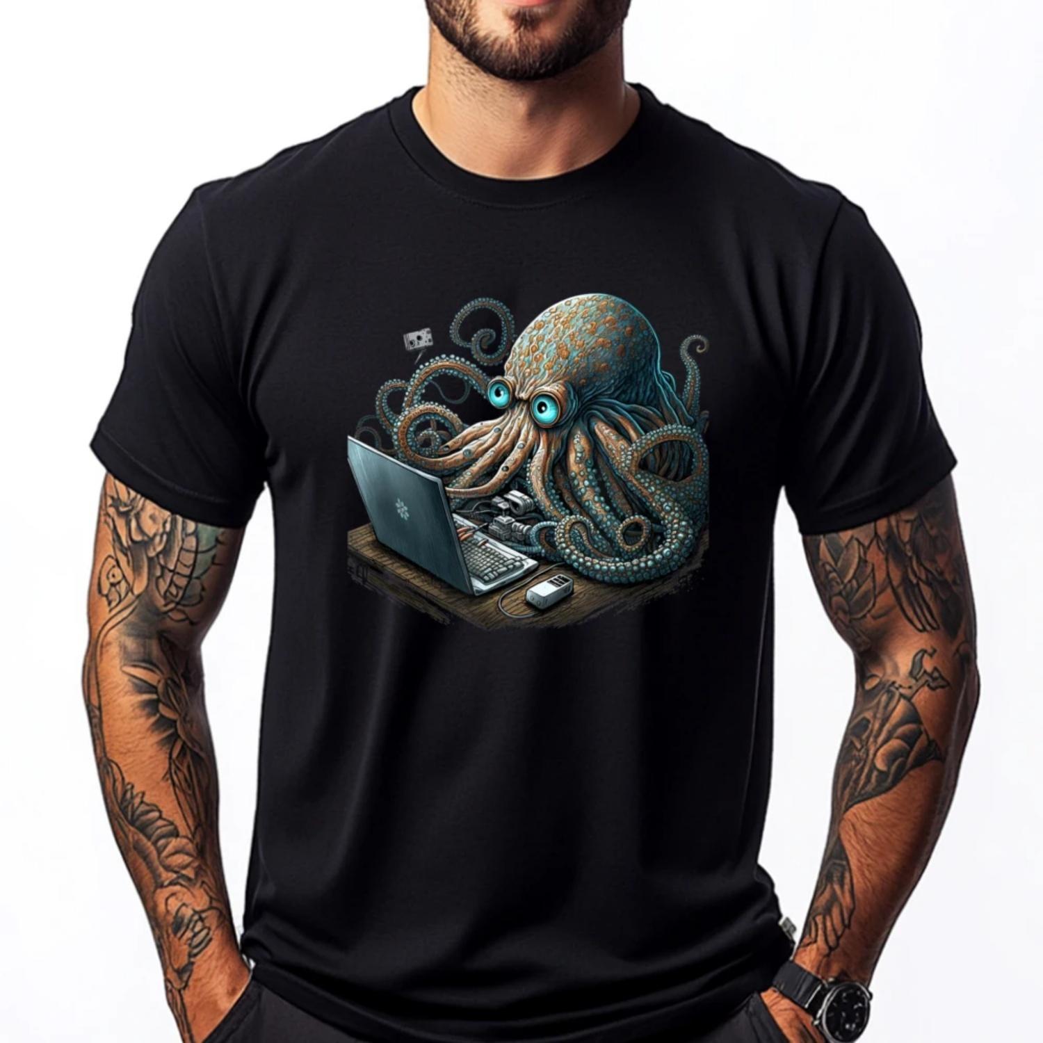 Octopus Programmer Computer Programming Mens Clothing 2025 New In Tops And T-Shirts Graphic Cotton Short Sleeve XXXXXL чорний
Octopus Programmer Computer Programming Mens Clothing 2025 New In Tops And T-Shirts Graphic Cotton Short Sleeve XXXXXL чорний