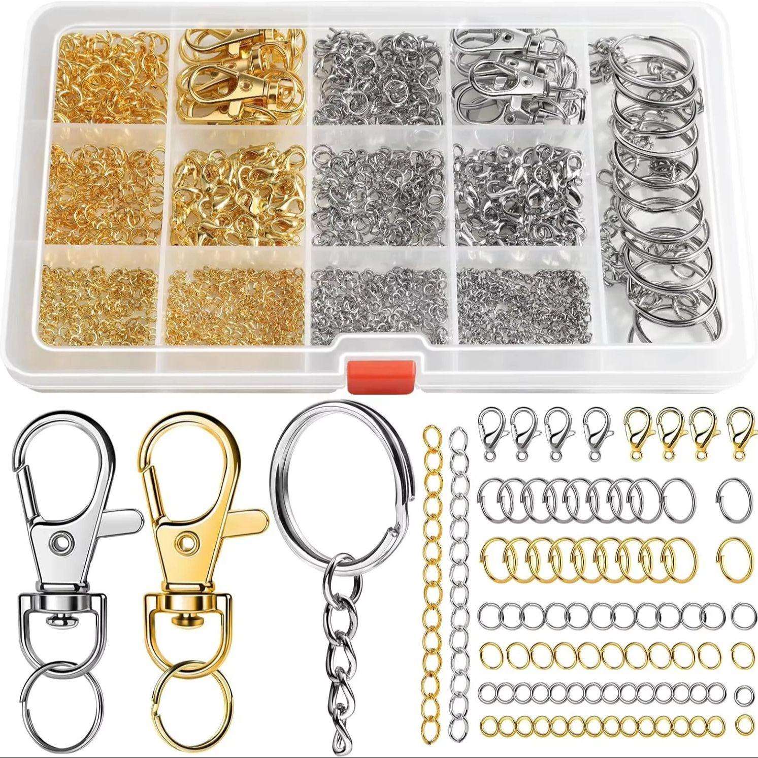 968Pcs DIY Keychain Making Kit Key Chain Clips Rings Lobster Claw Clasps for Key Chains Key Chain Making Jewelry
968Pcs DIY Keychain Making Kit Key Chain Clips Rings Lobster Claw Clasps for Key Chains Key Chain Making Jewelry