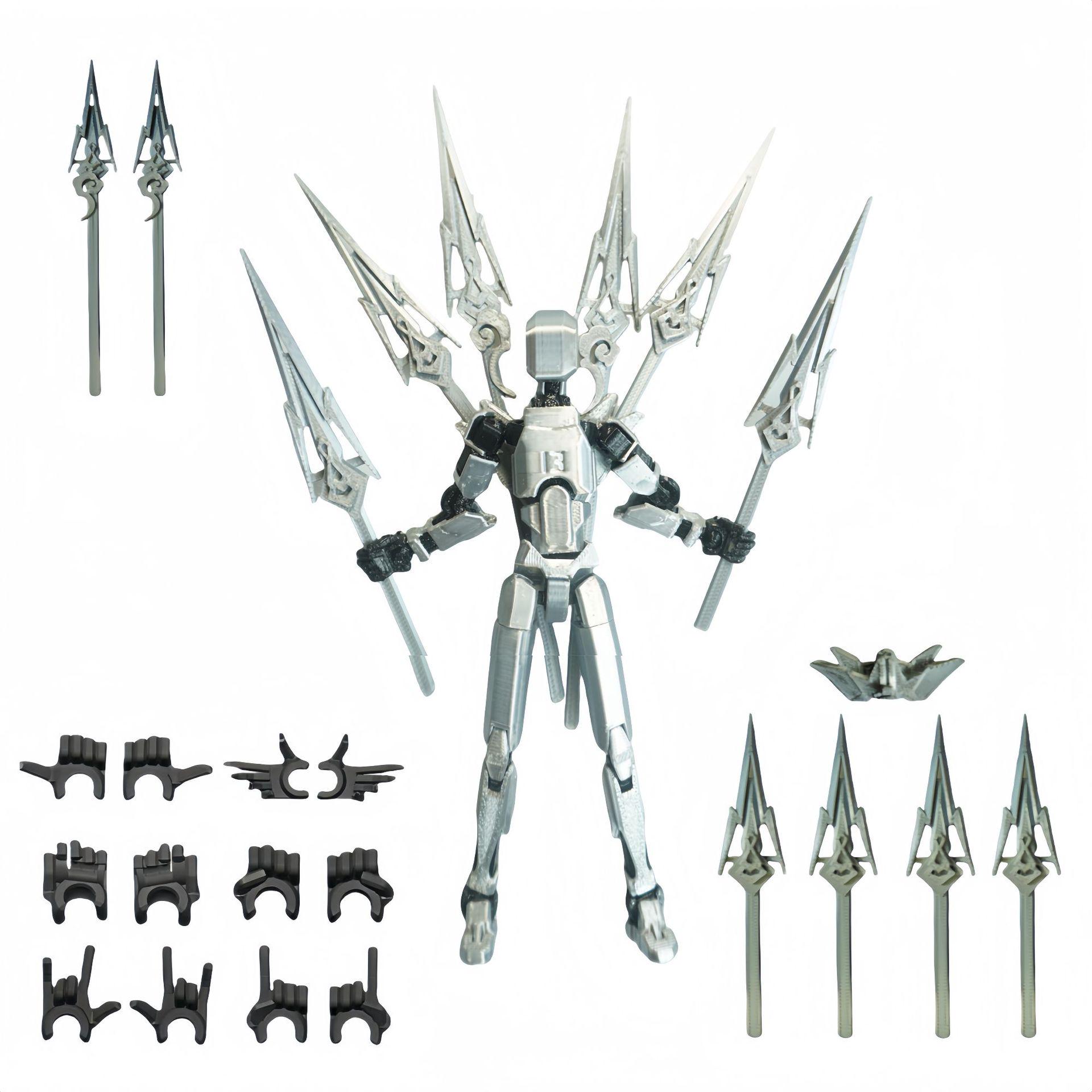 Кукла Воин в серебряных доспехах 3-го поколения с подвижными суставами - Сделай сам, подвижная настольная фигурка чёрный/серебряный
Кукла Воин в серебряных доспехах 3-го поколения с подвижными суставами - Сделай сам, подвижная настольная фигурка чёрный/серебряный