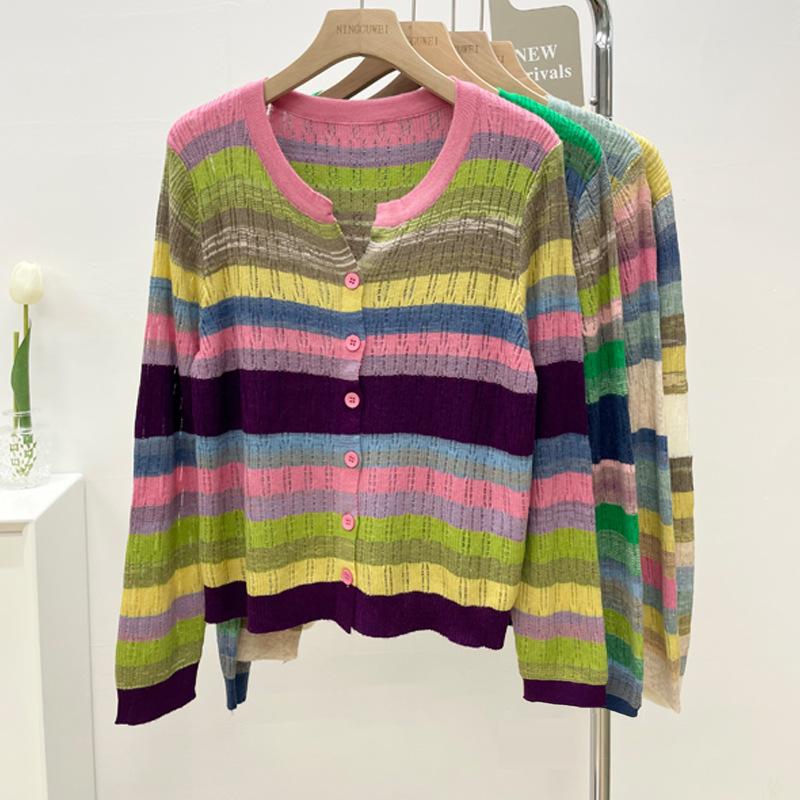 Colorful Knitted Sweater, Cardigan, Women s Autumn New V-neck, Cut-out, Striped Base Top, Long Sleeve Sweater One size червоний
Colorful Knitted Sweater, Cardigan, Women s Autumn New V-neck, Cut-out, Striped Base Top, Long Sleeve Sweater One size червоний