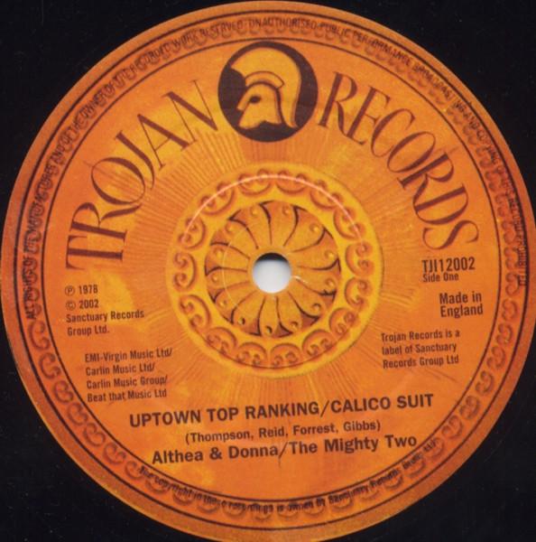 12inch Record ALTHEA & DONNA / THE MIGHTY TWO, MA - Uptown Top Ranking / I m Still In L TJI12002 Trojan Records 2002 UK Reggae, Ska & Dub Used
12inch Record ALTHEA & DONNA / THE MIGHTY TWO, MA - Uptown Top Ranking / I m Still In L TJI12002 Trojan Records 2002 UK Reggae, Ska & Dub Used