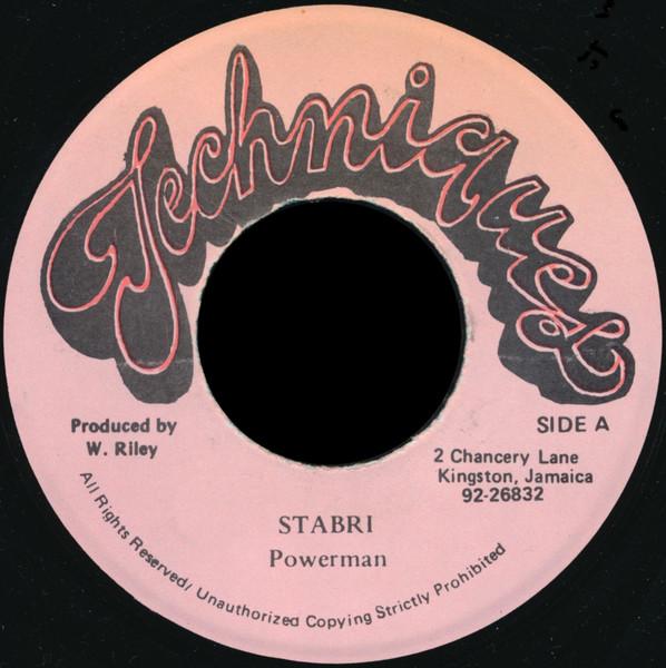 7inch Record POWERMAN - Stabri NONE Techniques 1991 Jamaica Reggae, Ska & Dub Used
7inch Record POWERMAN - Stabri NONE Techniques 1991 Jamaica Reggae, Ska & Dub Used