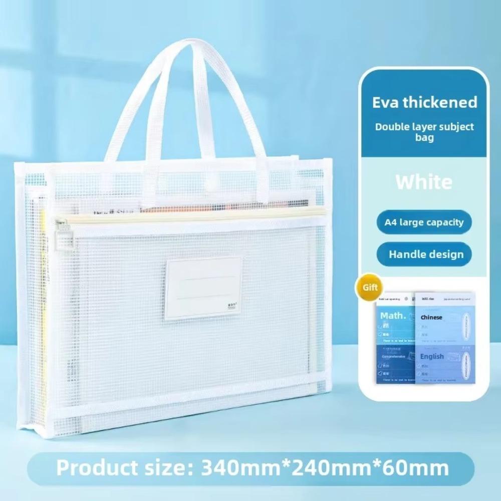New EVA Tote School Bag Multifunction Waterproof Document Holder Large-capacity Tutorial Bag білий
New EVA Tote School Bag Multifunction Waterproof Document Holder Large-capacity Tutorial Bag білий