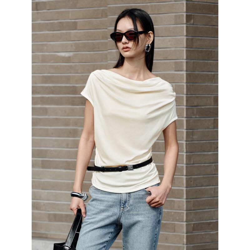 PEACEBIRD Women s Draped Collar Shirred Waist Short Sleeve T-Shirt L
PEACEBIRD Women s Draped Collar Shirred Waist Short Sleeve T-Shirt L