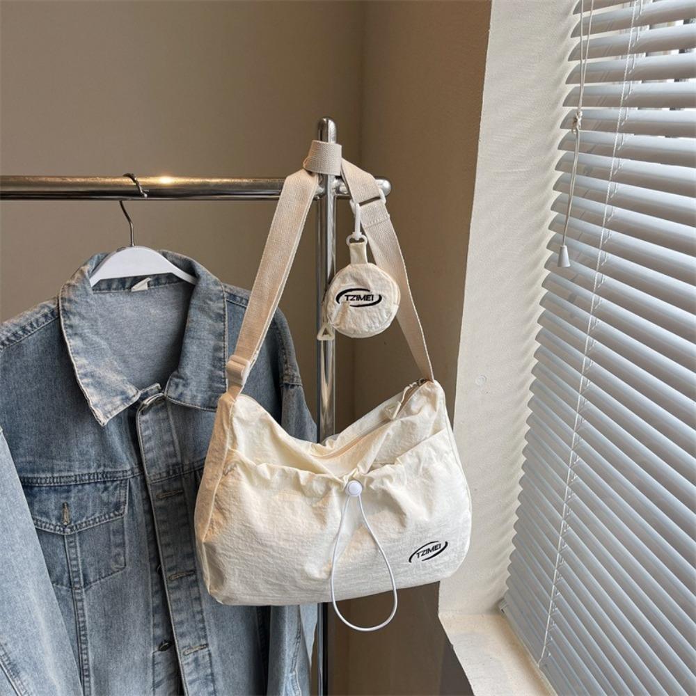 Simple Casual Drawstring Shoulder Bag Large Capacity Zipper Pleated Crossbody Bag Designer Solid Color Commuting Bag Minimalist бежевий
Simple Casual Drawstring Shoulder Bag Large Capacity Zipper Pleated Crossbody Bag Designer Solid Color Commuting Bag Minimalist бежевий