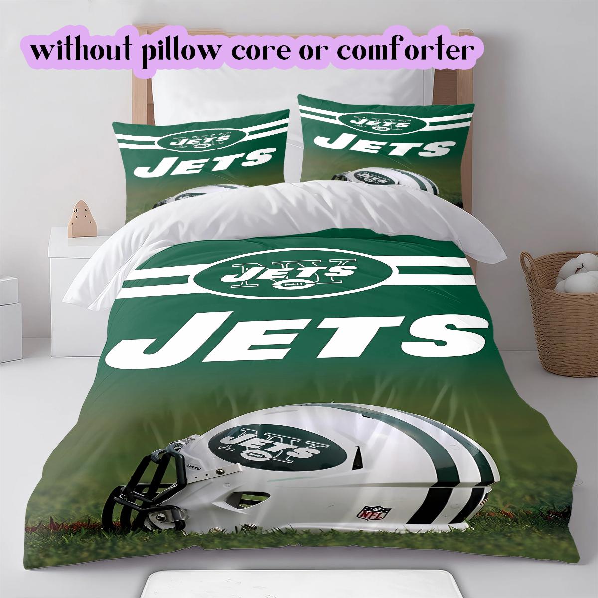 New York Jets Pattern Bedding Quilt Set Quilt Cover Pillowcase Home Decoration Birthday Gift (1 * duvet cover + 2 * pillowcase, without core) 140x200cm
New York Jets Pattern Bedding Quilt Set Quilt Cover Pillowcase Home Decoration Birthday Gift (1 * duvet cover + 2 * pillowcase, without core) 140x200cm