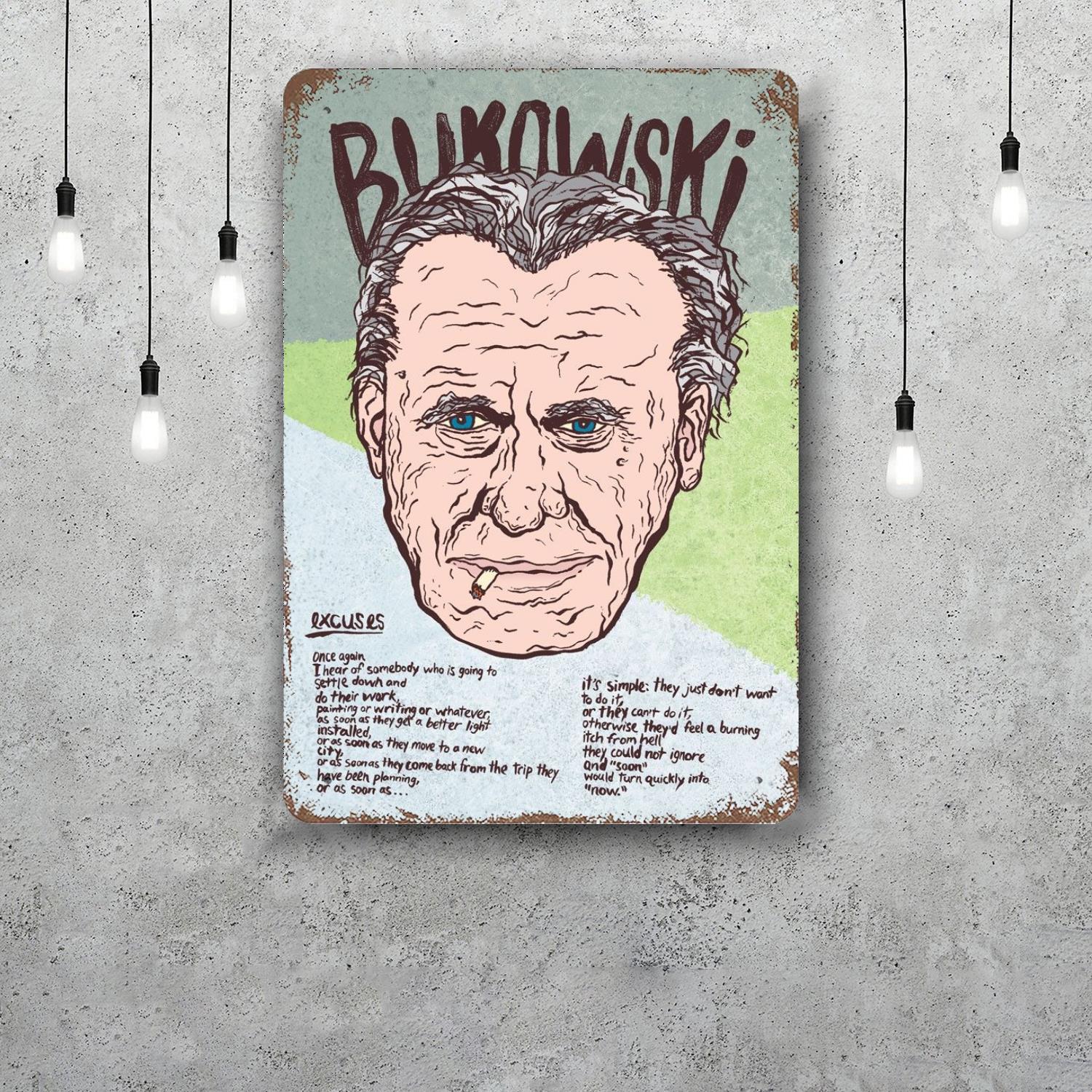 charles bukowski Vintage Tin Sign Home Decor Wall Decor Art Wall Mural Room Decoration Decor Retro Metal Sign Plate Bar Posters 20x30cm(7.8x11.8inch)
charles bukowski Vintage Tin Sign Home Decor Wall Decor Art Wall Mural Room Decoration Decor Retro Metal Sign Plate Bar Posters 20x30cm(7.8x11.8inch)