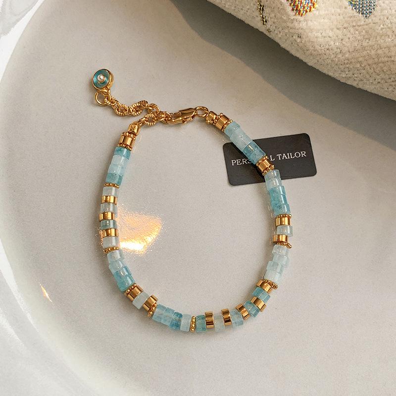 Bohemian Mix Color Natural Stone Aquamarine Beads Beaded Necklace for Women 24K Real Gold Plated Brass Chain Strand Choker
Bohemian Mix Color Natural Stone Aquamarine Beads Beaded Necklace for Women 24K Real Gold Plated Brass Chain Strand Choker