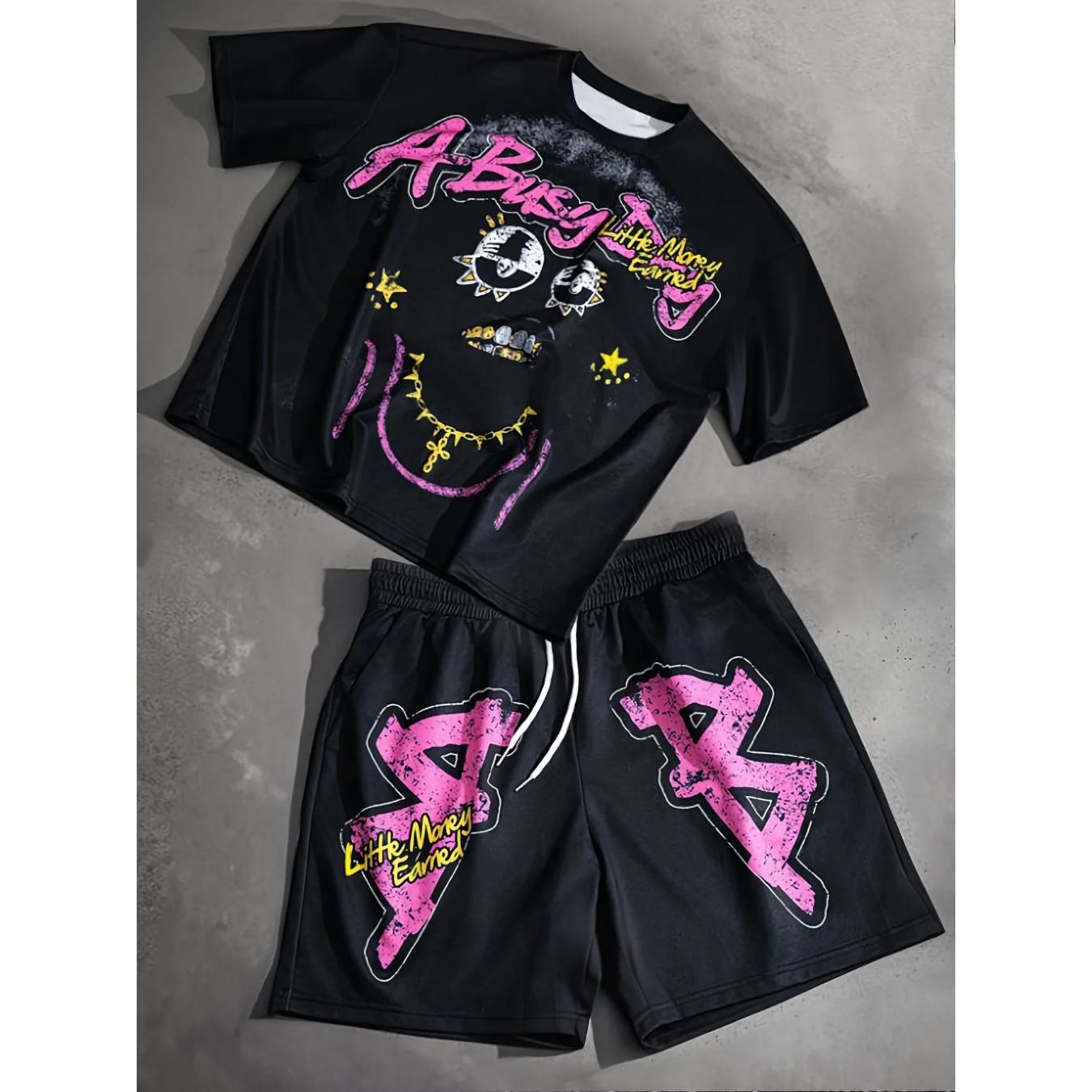 Summer Personalized Graffiti Printed Comfortable Breathable Crew Neck T-shirt Shorts Set Outdoor High Street Clothing XXXL
Summer Personalized Graffiti Printed Comfortable Breathable Crew Neck T-shirt Shorts Set Outdoor High Street Clothing XXXL