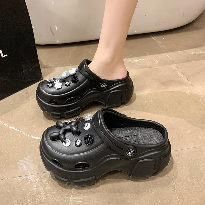 Thick-soled hole shoes women s summer outer wear heightening new cute beach non-slip bag head cool slippers 34 чёрный
Thick-soled hole shoes women s summer outer wear heightening new cute beach non-slip bag head cool slippers 34 чёрный