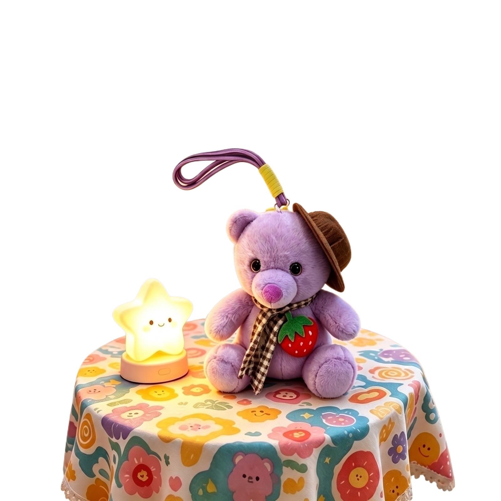 Interactive Plush Bear Keychain Soft Stuffed Animal Toy with Sensory Response Features Hanging Accessory for Bags Backpacks and Keys One Size фіолетовий
Interactive Plush Bear Keychain Soft Stuffed Animal Toy with Sensory Response Features Hanging Accessory for Bags Backpacks and Keys One Size фіолетовий