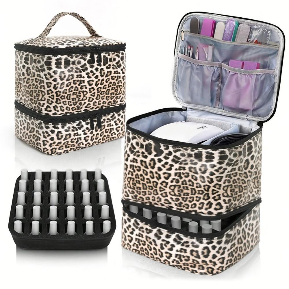 Double Layer Nail Polish Storage Bag Leopard Print 30 Grids Essential Oil Organizer Bag Waterproof Handheld Nail Care Kit Bag цветной печати леопарда
Double Layer Nail Polish Storage Bag Leopard Print 30 Grids Essential Oil Organizer Bag Waterproof Handheld Nail Care Kit Bag цветной печати леопарда