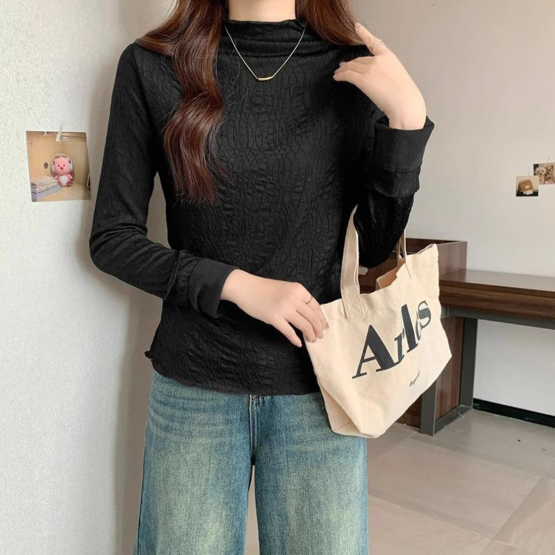 Футболка с кружевом на правом плече во французском стиле, женская футболка на осень и зиму, плюс бархатный тонкий полуводолазка с длинными рукавами, внутренний топ XL
Футболка с кружевом на правом плече во французском стиле, женская футболка на осень и зиму, плюс бархатный тонкий полуводолазка с длинными рукавами, внутренний топ XL